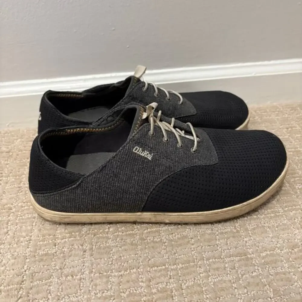 Olukai Nohea Moku Men's US Size 9 Slip On Sneaker Shoes Dark‎ Gray 10283-6C6C
